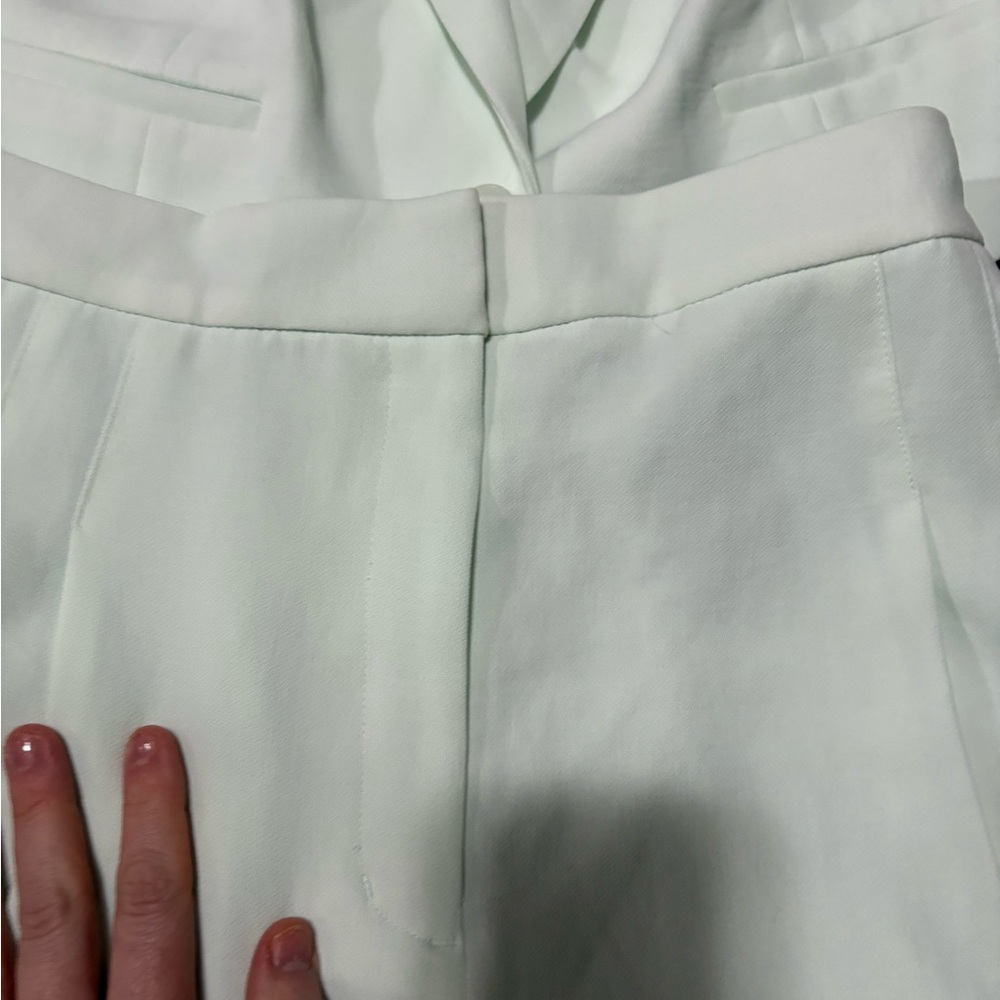 Elegant pale mint 2 pc Women's pant suit combo Jacket/pants from EXPRESS! BNWT!! - Picture 3 of 12
